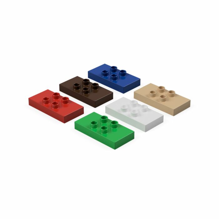 2x4 plochá kostka 2x2 nopy Lego Duplo