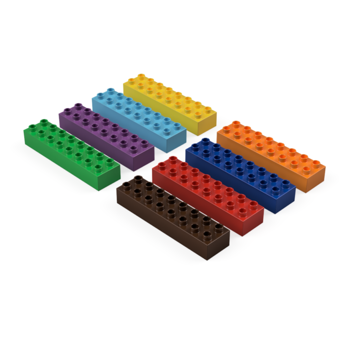 2x8 základní kostky Lego Duplo