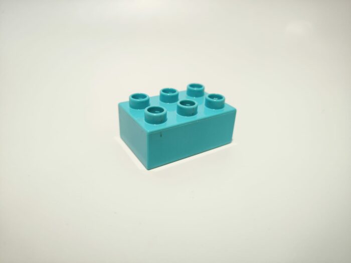 Lego duplo kostka 2x3 azure
