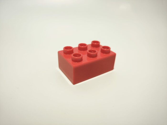 Lego duplo kostka 2x3 červená
