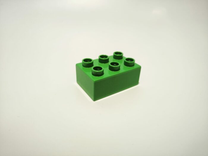Lego duplo kostka 2x3 zelená