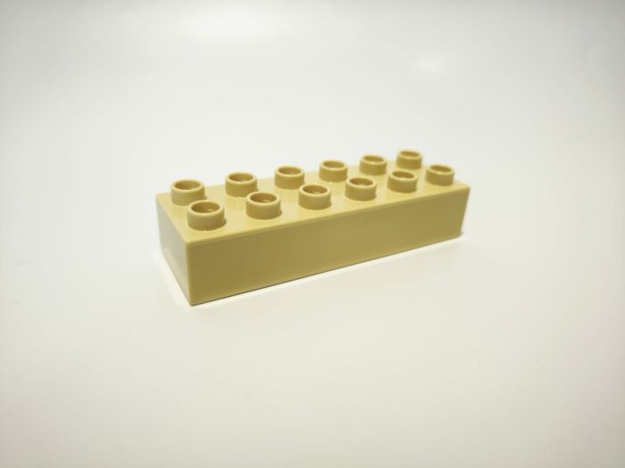 Lego duplo kostka 2x6 béžová tan