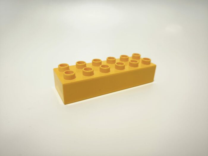 Lego duplo kostka 2x6 žlutá