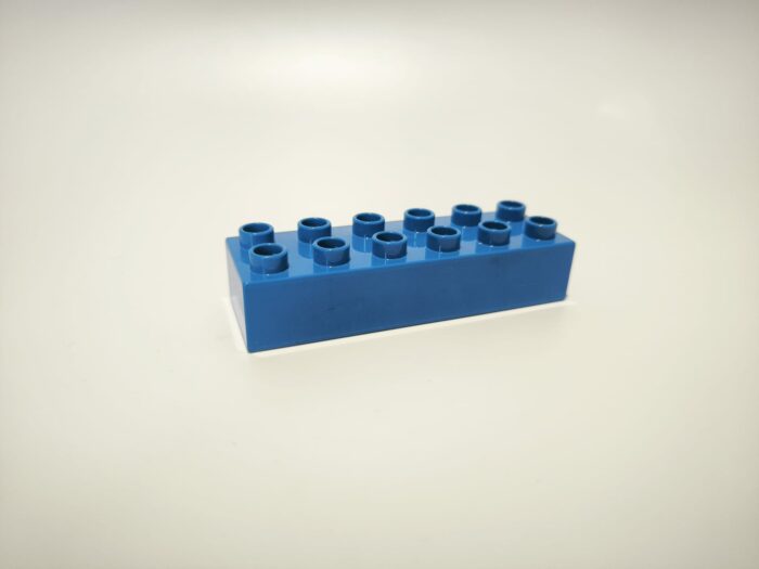 Lego duplo kostka 2x6 modrá