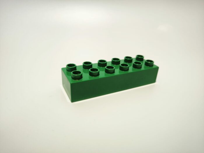 Lego duplo kostka 2x6 tmavě zelená