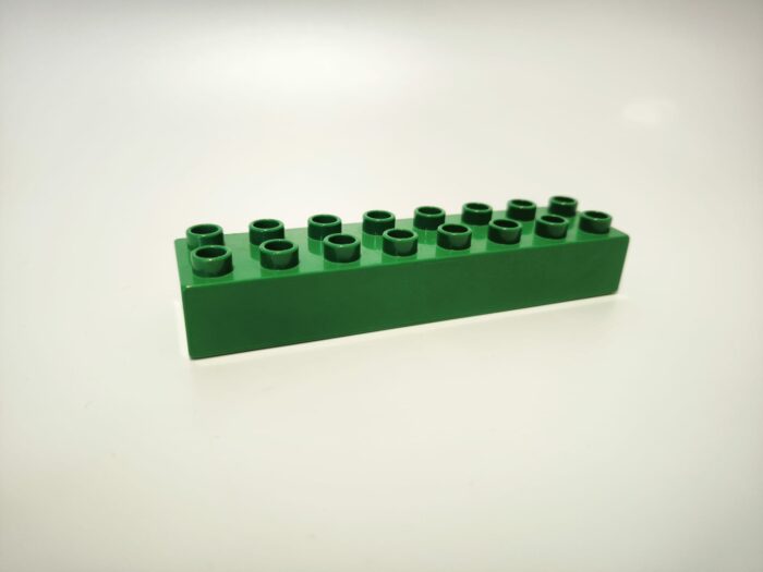 Lego duplo kostka 2x8 zelená