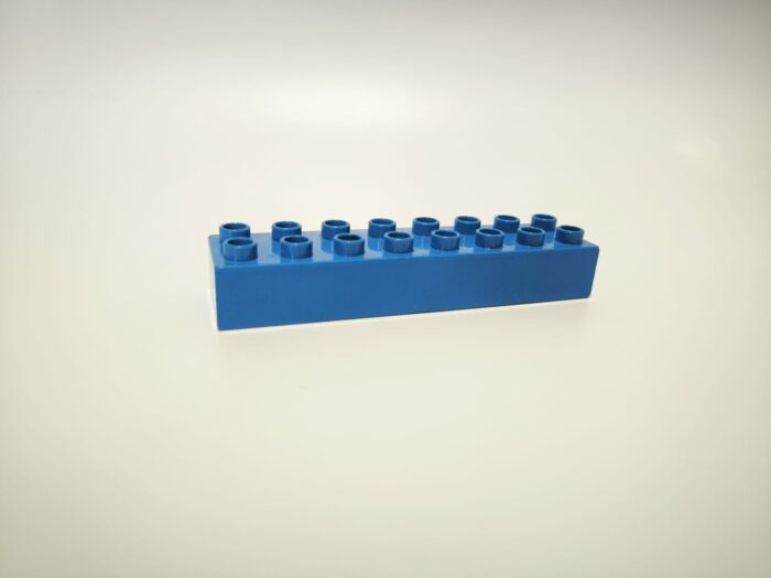 Lego duplo kostka 2x8 modrá
