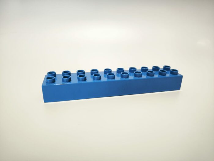 Lego duplo kostka 2x10 modrá