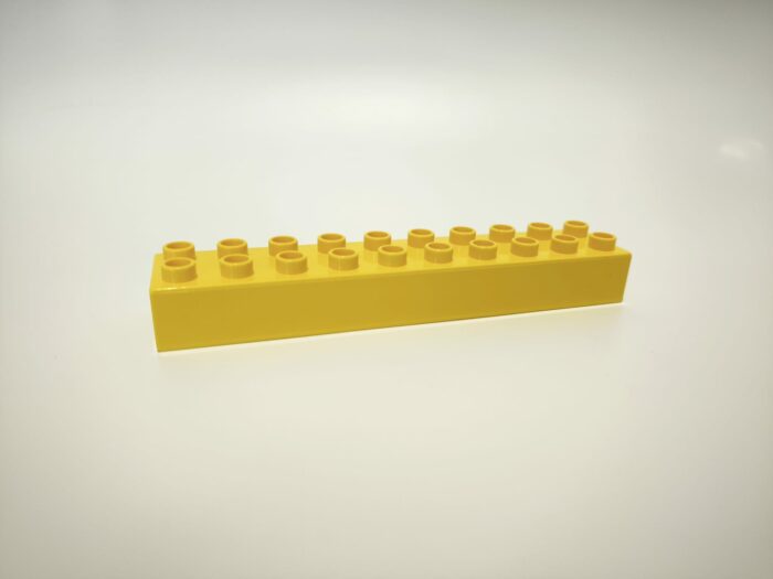 Lego duplo kostka 2x10 žlutá