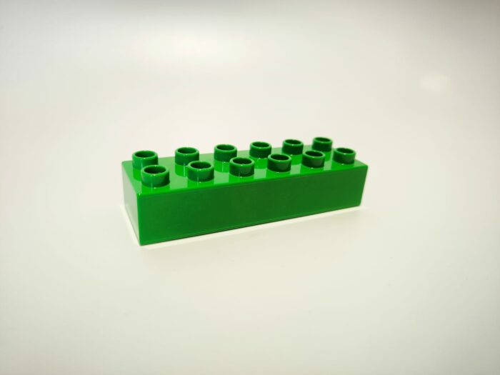 Lego duplo kostka 2x6 zelená