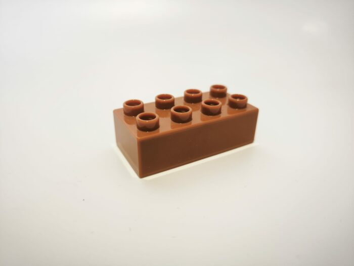 Lego duplo kostka 2x4 hnědá