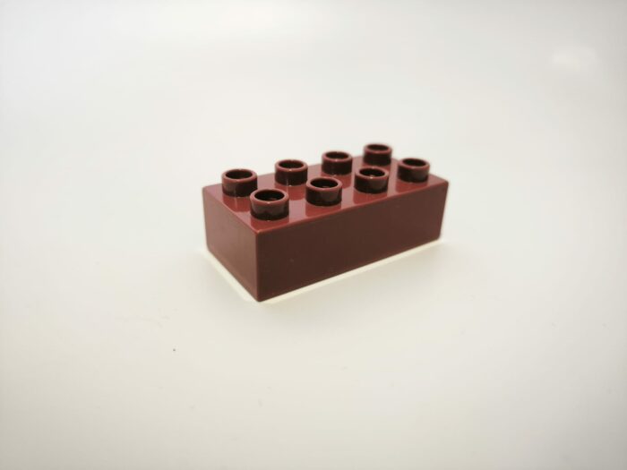 Lego duplo kostka 2x4 tmavě červená