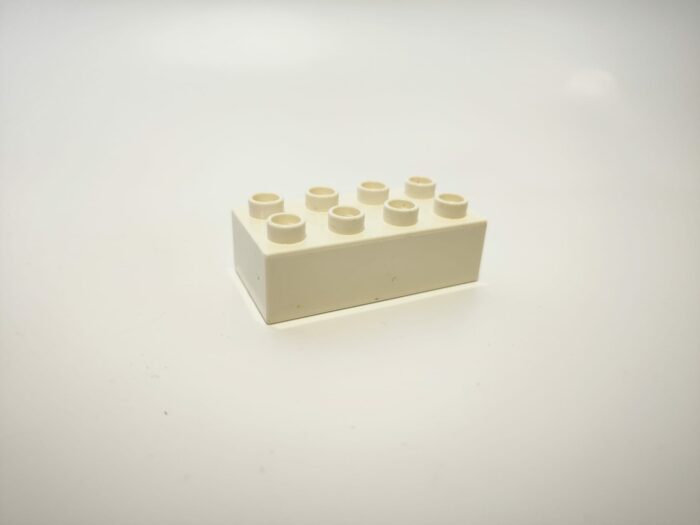 Lego duplo kostka 2x4 bílá