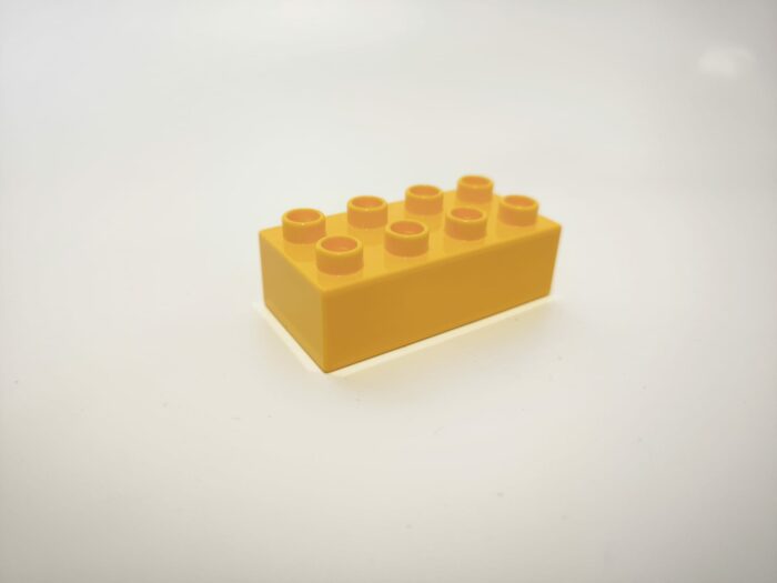 Lego duplo kostka 2x4 tmavě žlutá