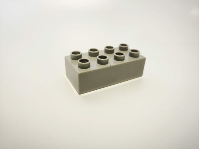 Lego duplo kostka 2x4 šedá