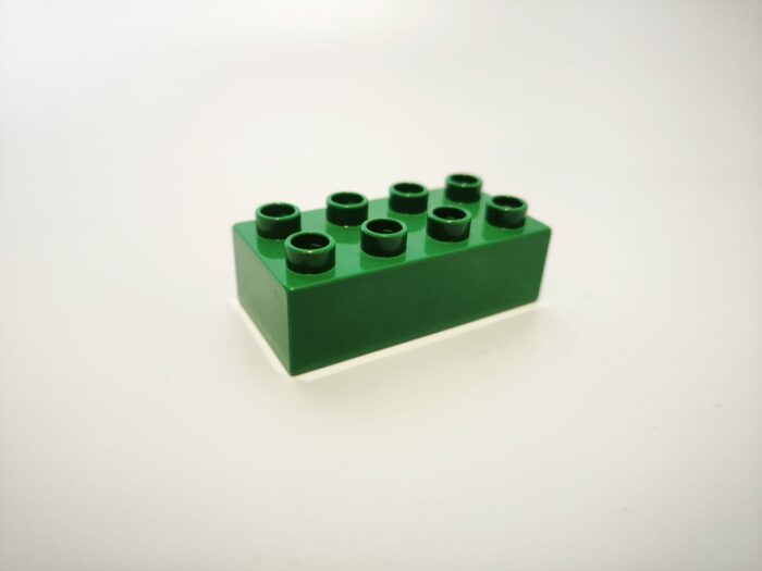 Lego duplo kostka 2x4 tmavě zelená