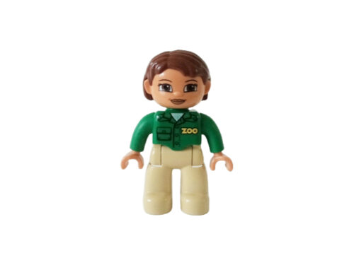 Lego_duplo_figurka_osetrovatelka_zoo_hnede_vlasy_zelene_tricko