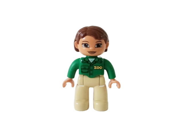 Lego_duplo_figurka_osetrovatelka_zoo_hnede_vlasy_zelene_tricko